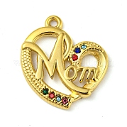 Ion Plating(IP) Real 18K Gold Plated 304 Stainless Steel Rhinestone Pendants STAS-P341-09G-01