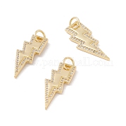 Латунные микропаве прозрачные подвески с фианитом KK-G415-05G