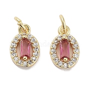 Латунные микро проложить кубического циркония подвески KK-C051-04G-01