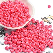 Стеклянные бусины с имитацией нефрита SEED-Z001-A-B03