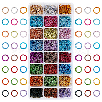 64pcs 2 Sizes 5mm/7mm 4 Colors Twisted Jewelry Connecting Rings