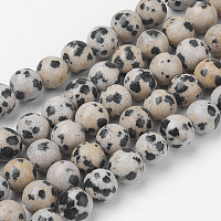 Natur Dalmatiner Jaspis Perle Stränge&nbsp;G-G735-68-6mm