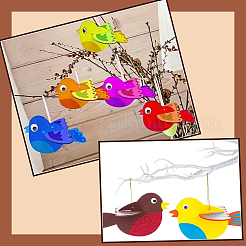 24 Stück 2 Stile Vogel unvollendete leere Holzanhänger Set für Malerei Kunst&nbsp;WOOD-SP0001-66