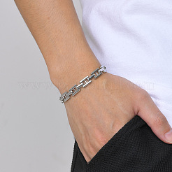 Armbänder aus Edelstahl 304 mit Gliederkette für Herren&nbsp;WGDE8BC-01
