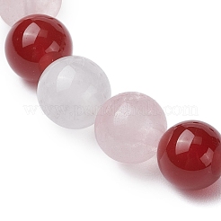 3 pz braccialetti elastici con perline di pietre preziose naturali miste rotonde per donna&nbsp;BJEW-TA00568