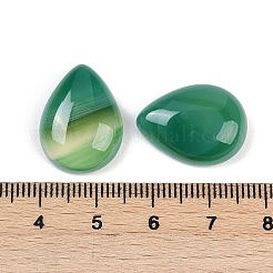 Natürlicher grüner Onyx-Achat (gefärbt und erhitzt) Cabochons&nbsp;G-H094-01A-04