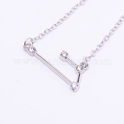 Colliers pendentifs en alliage de strass&nbsp;NJEW-WH0007-02C