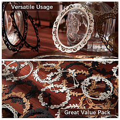 3 Set mit 6 Scrapbook-Papierblöcken im Vintage-Stil mit Ausschnitten und Spitze.&nbsp;DIY-CP0012-60