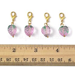 4 pendentif décoratif en forme de fraise fait à la main&nbsp;HJEW-FS00041-03