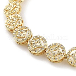 Bracelets à maillons ronds et plats en laiton pour femmes&nbsp;BJEW-D032-02G