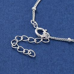 925 bracelets chaîne satellite en argent sterling pour femme&nbsp;BJEW-E101-01S-06