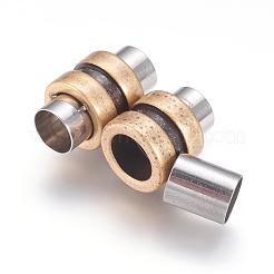 Fermoirs magnétiques en acier inoxydable 304 avec emembouts collées&nbsp;STAS-F123-08AB