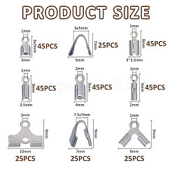 9 style d'emembouts à sertir pliants en laiton et en acier inoxydable 304&nbsp;FIND-FH0016-96