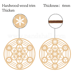 Escultura de pared de madera cortada con láser con tema de chakra&nbsp;WOOD-WH0113-039