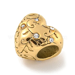 304 Edelstahl Strass europäische Perlen&nbsp;STAS-U005-07G