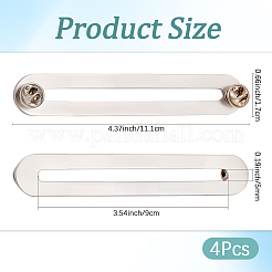 4 Brosche aus Edelstahl 304 und Messing&nbsp;JEWB-CP00001