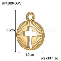 Breloques en acier inoxydable 304&nbsp;STAS-OY007-13G