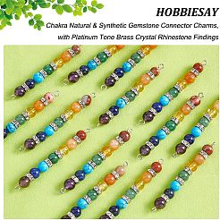 20 Stück Chakra-Verbindungsanhänger aus natürlichem und synthetischem Edelstein&nbsp;FIND-HY0001-32