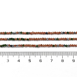 Synthetische Goldfluss- und grüne Goldfluss- und blaue Goldflussperlenstränge&nbsp;G-RM250104-D5
