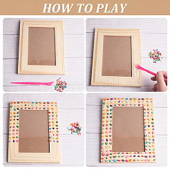Kit para hacer marcos de fotos con mosaico de conchas y chips de diy&nbsp;DIY-OC0004-48