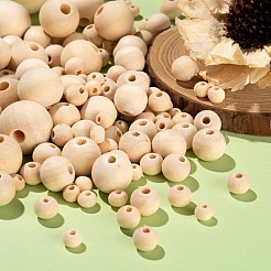 1000 Stück 7 Größe natürliche unbehandelte Holzperlen&nbsp;WOOD-ZZ0001-01