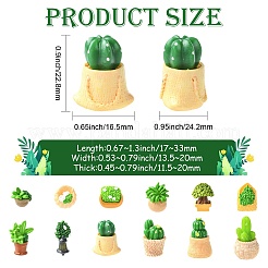 48 pz 12 stili di ornamenti in resina per esposizione di bonsai&nbsp;DJEW-CJZ0001-001