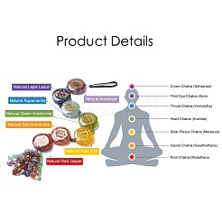 Chakra de piedras preciosas naturales colgantes decoraciones colgantes&nbsp;HJEW-P006-A01