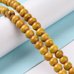 Fili di perline tonde ceramica fatto  mano &nbsp;PORC-L019-6mm-02