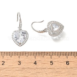 Ottone zirconi orecchini pendenti&nbsp;EJEW-M048-06P