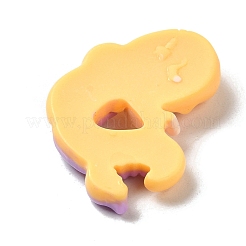 Adorables cabochons en résine opaque&nbsp;RESI-L040-01E
