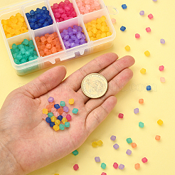 800 Stück 8 Farben mattierte Acrylperlen&nbsp;MACR-CJ0001-27