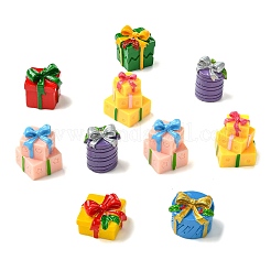 21 boîte cadeau de Noël en résine&nbsp;AJEW-CJ0001-81