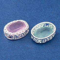 Ovaler Strass zum Aufnähen&nbsp;GLAA-K069-04B-S