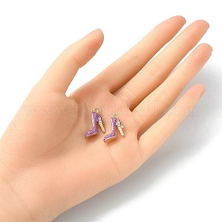 Pendenti con tacchi a spillo smaltati in lega da 2 pezzo&nbsp;ENAM-YW0002-30C