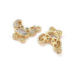 Ciondoli in ottone zirconi chiari micro pavé&nbsp;KK-P355-01B-G