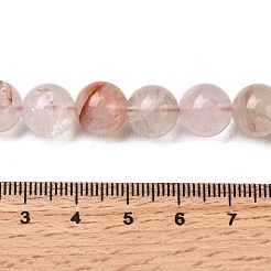 Natürliche Hämatoid Quarz runde Perlen Stränge&nbsp;G-N0078-10mm-06-01