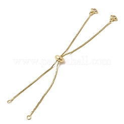 Herstellung eines Armbands mit Schiebeverschluss aus 1 mm Messingboxkette&nbsp;MAK-K024-03G