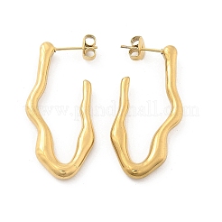 Pendientes de botón de acero inoxidable 304&nbsp;EJEW-M072-05G