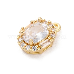 Pendenti in zirconi cubici trasparenti in micro pavè di ottone&nbsp;LS-KK-Z084-09G-01
