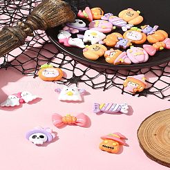 22 Stück 11 Stile Halloween Motiv opake Resin Decoden Cabochons&nbsp;CRES-FS0001-15