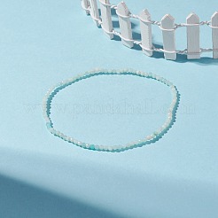 Bracciale elasticizzato con perline in amazzonite naturale&nbsp;BJEW-JB08484-03
