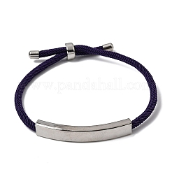 Braccialetto scorrevole con cordino rotondo in nylon Milan&nbsp;BJEW-L722-01P