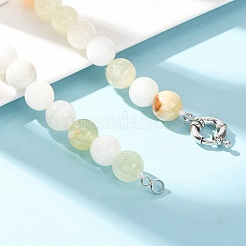 Colliers de perles rondes en jade vert naturel teint de 12 mm&nbsp;GG-CBAA808-04P-E