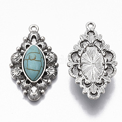 Tibetischer stil Aluminium Anhänger & Charms&nbsp;PALLOY-R113-010-RS