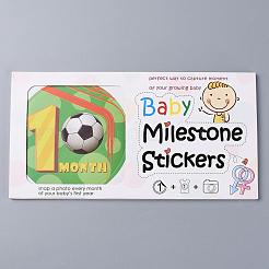 1~12 Monat Zahl & Sport treffen Themen Baby-Meilenstein-Aufkleber&nbsp;DIY-H127-B05