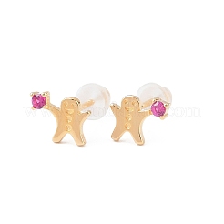 925 Sterling Silber Zirkonia Ohrstecker&nbsp;EJEW-F394-01A-G