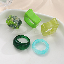 Set aus Fingerringen aus Kunstharz&nbsp;WG0AF86-01