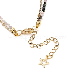 Dije de estrella de latón con micropavé de circonita cúbica transparente&nbsp;BJEW-JB12433