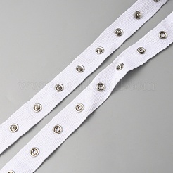 Garniture de ruban de bouton pression en alliage rubans de polyester&nbsp;DIY-WH0502-01B