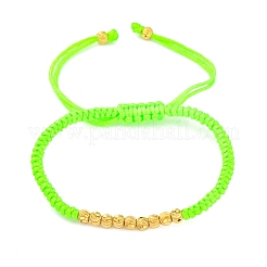 Bracelets en perles tressées en cordon polyester pour femmes&nbsp;BJEW-L698-01G-06